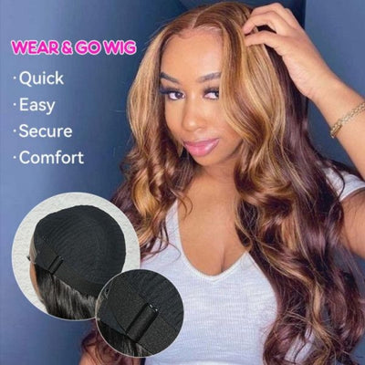 Honey Blonde Highlight Wig 5x5 HD Closure Wig Body Wave Human Hair Wig Upgradeuhair