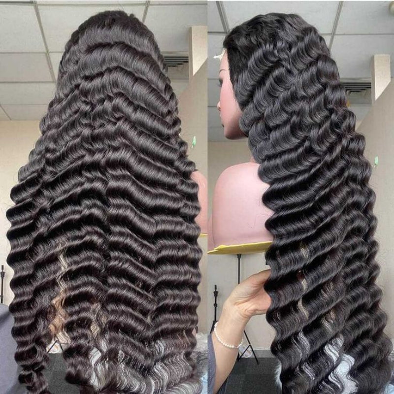 13x4/13x6 Lace Frontal Wigs Loose Deep Wave Human Hair Head Scarf Human Hair Wig