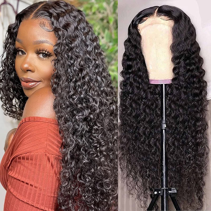 Deep Wave Lace Front Wigs Human Hair 13x4 HD Lace Frontal Wigs For Black Women Pre Plucked With Baby Hair