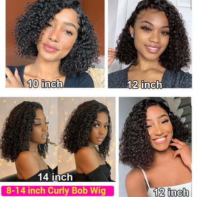 Upgradeu Short Curly Bob Wig 13x4 Lace Front Wig 100% Virgin Human Hair Wig