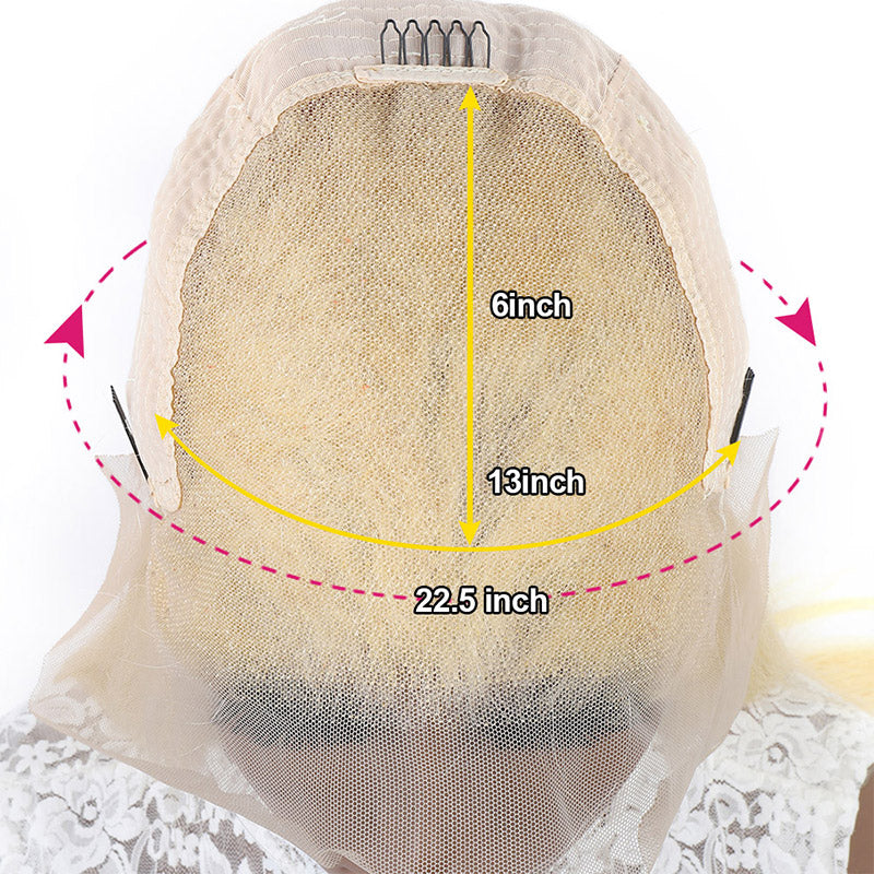 613 Blonde Hair Lace Front Wig HD Transparent 13x6 Straight virgin Human Hair Wigs