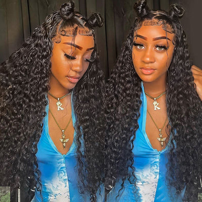 360 Lace Frontal Wig Deep Wave Hd Lace Front Human Hair Wigs For Women