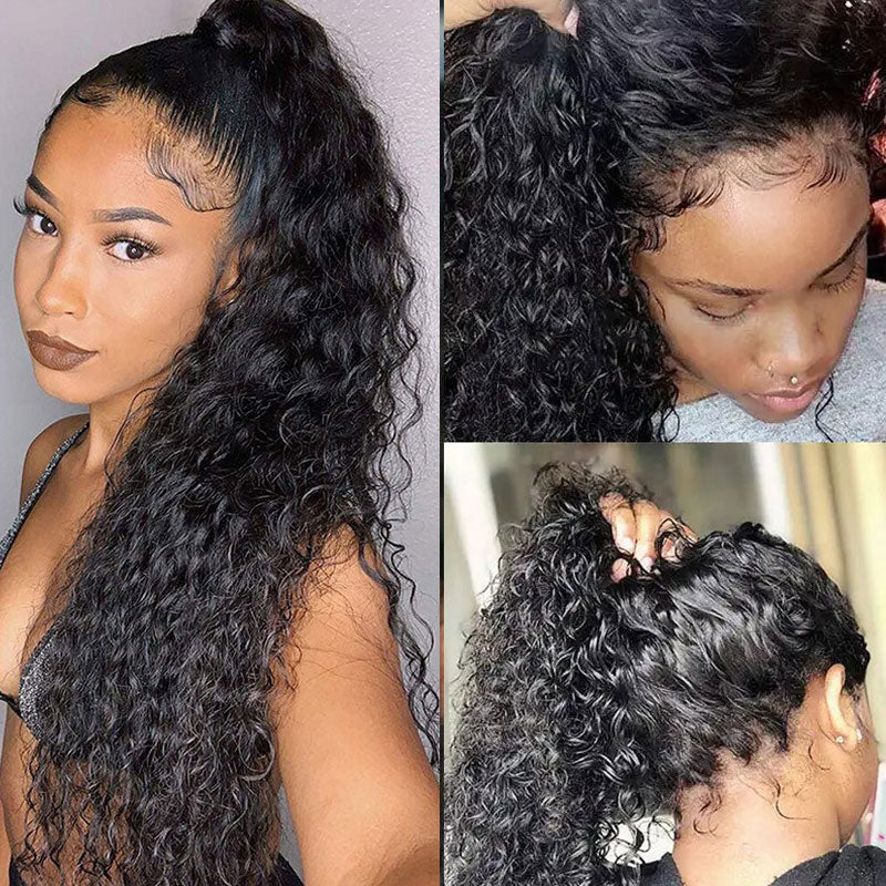 360 Lace Frontal Wig Deep Wave Hd Lace Front Human Hair Wigs For Women