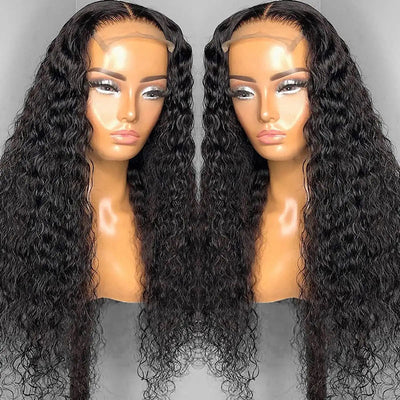 Upgradeu Hair 4x4 Lace Closure Wig Water Wave Human Hair Wig Preplucked With Natural Hairline