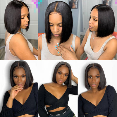 4x4_Short_Straight_Bob_Wigs_Soft_And_Gentle_To_Touch_And_Very_Easy_To_Comb