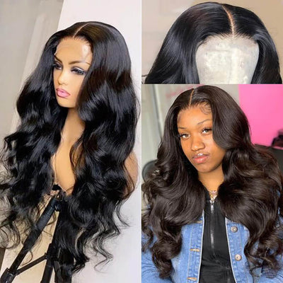 5x5 Lace Closure Wig Body Wave Human Hair Wig Preplucked With Natural Hairline
