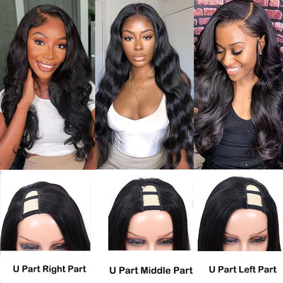 Body_Wave_U_Part_Human_Hair_Wig_For_Black_Women_100_Unprocessed_Virgin_None_Lace_Front_Wig