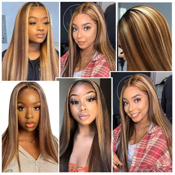 Honey_Blonde_Highlight_Wigs_Hd_Lace_Front_Wig_Straight_Human_Hair_Wig
