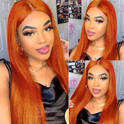 Orange_Ginger_Brazilian_Lace_Front_Human_Hair_Wigs_For_Women_Straight