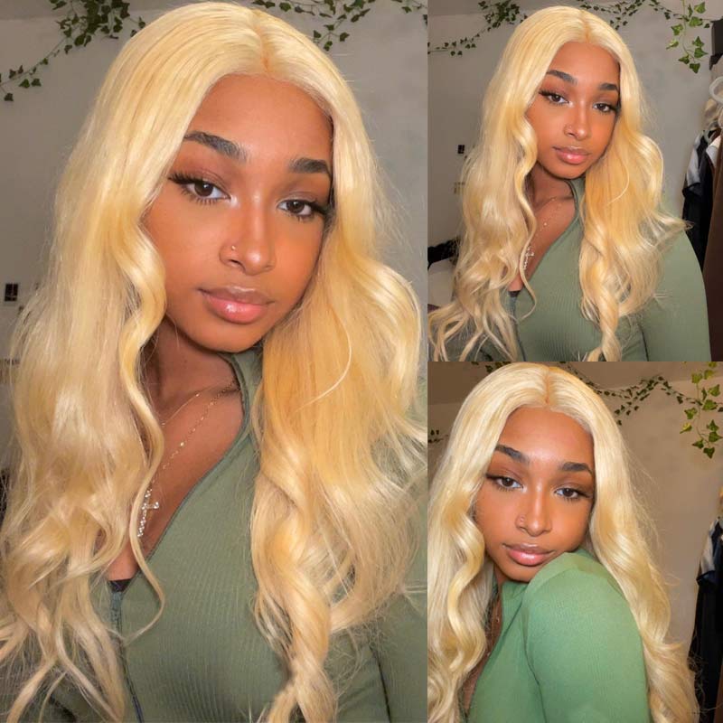 613 Blonde Color  4x4 Lace Cloure/13x4 Lace Front Body Wave Human Hair Wig