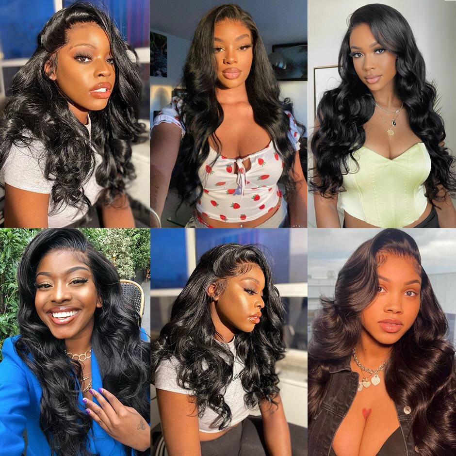 Flash Sale:13x4 Lace Frontal wig Body Wave Hair Natural Black Human Hair Wig
