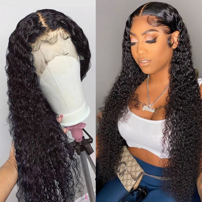 Upgradeu Hair 13x6 Lace Front Kinky Curly Human Hair Wig Preplucked With Natural Hairline