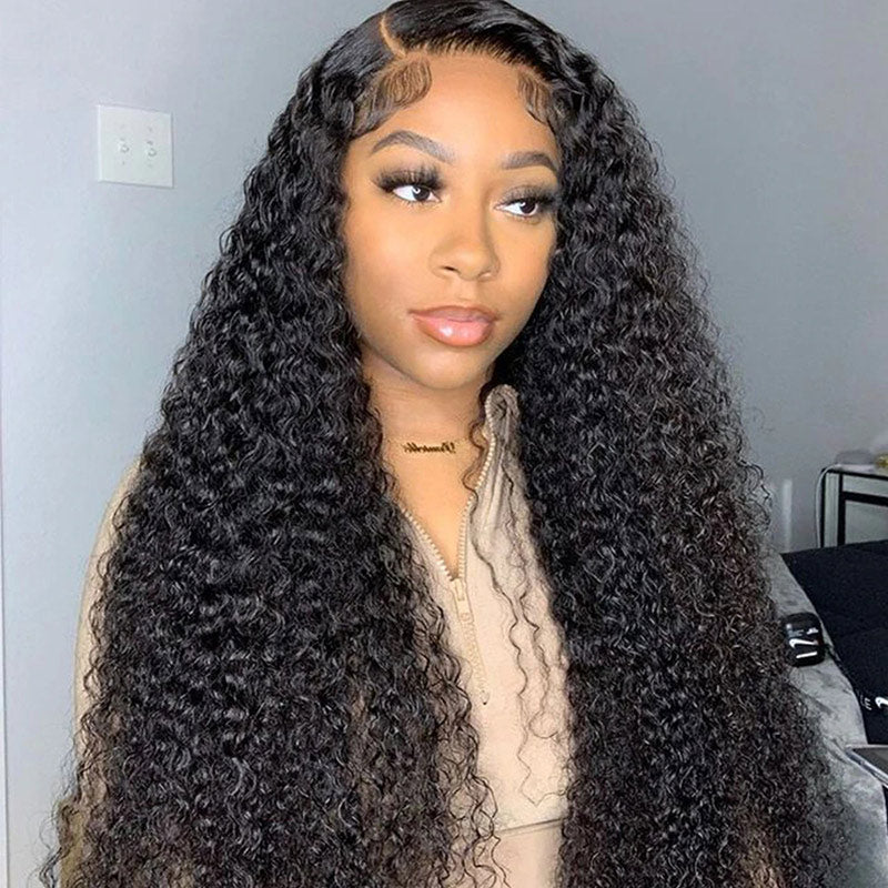Upgradeu Hair 4x4 Lace Closure Wig Deep Wave Human Hair Wig Preplucked With Natural Hairline