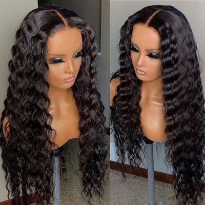 Upgradeu Hair 4x4 Lace Closure Wig Loose Deep Wave Human Hair Wig Preplucked With Natural Hairline