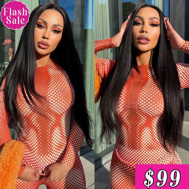 Flash Sale:Straight Hair 4x4 Lace Closure Wig Best Human Hair Wigs Online