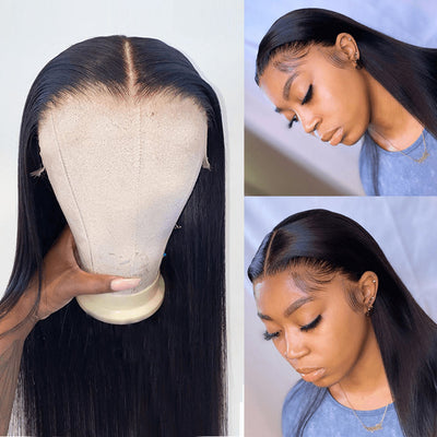 Transparent Straight Lace Front Wig Long Straight T Part Lace Wig