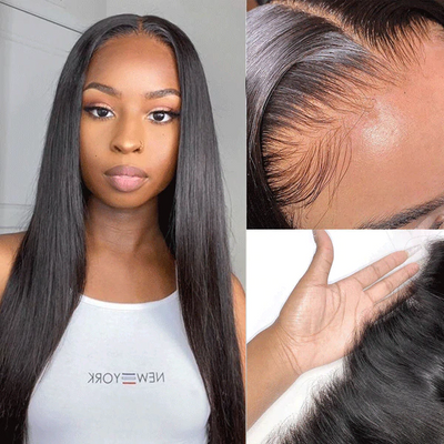 Straight Hair 5x5 Lace Closure Wigs Human Hair Glueless Lace Wigs HD Lace Closure Wigs Human Hair 180% Density