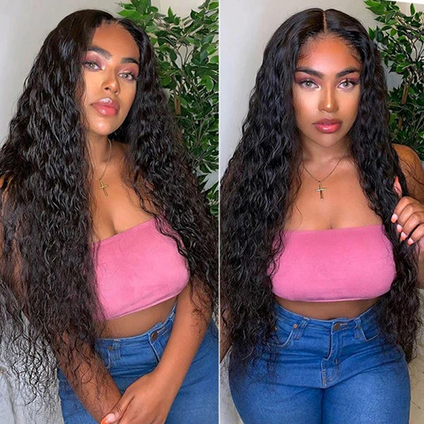 Transparent Water Wave Lace Front Wig Long Straight T Part Lace Wig
