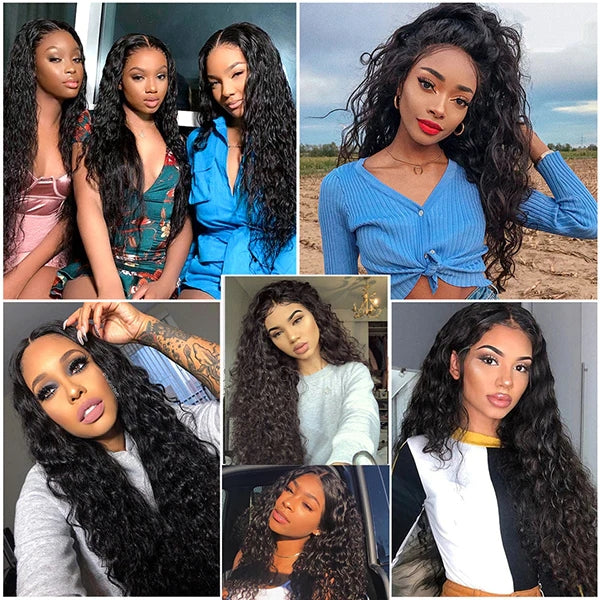 Transparent Water Wave Lace Front Wig Long Straight T Part Lace Wig